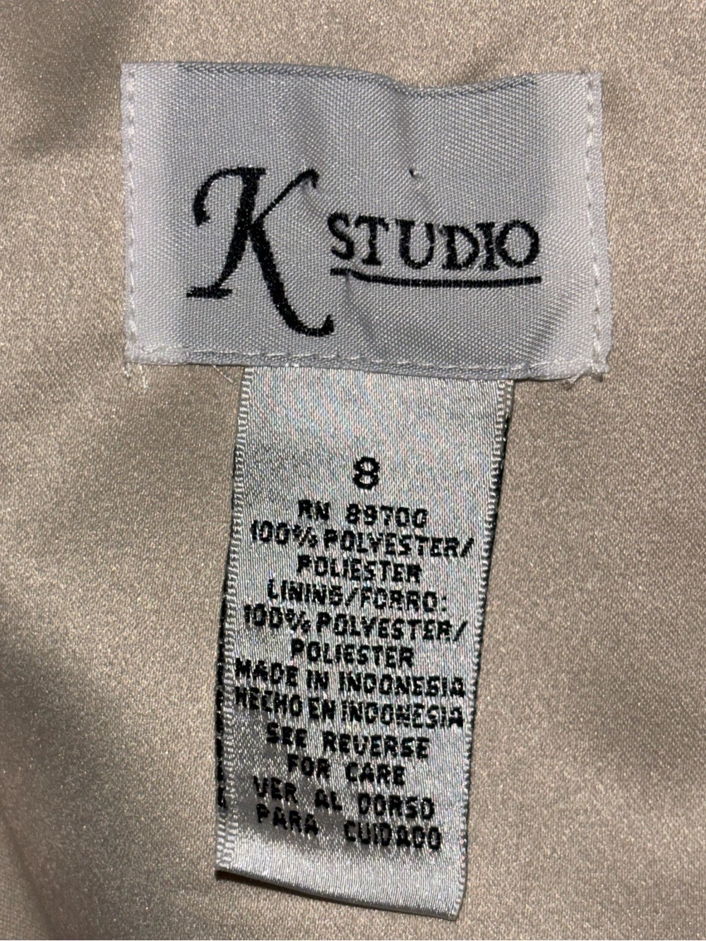 K STUDIO Peplum Champagne Blazer - Picture 4 of 4